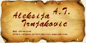 Aleksija Trnjaković vizit kartica